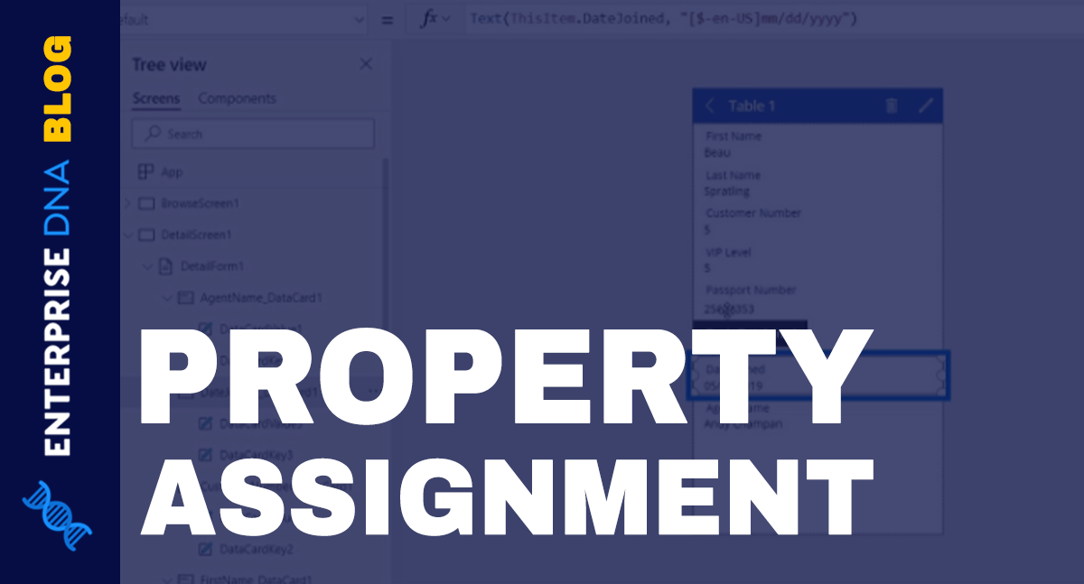 PowerApps Data Cards And Property Assignment - Enterprise DNA