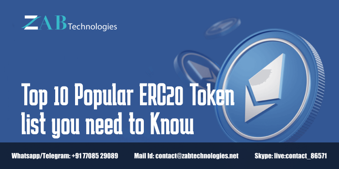 Top 10 Popular ERC20 Token list you need to Know