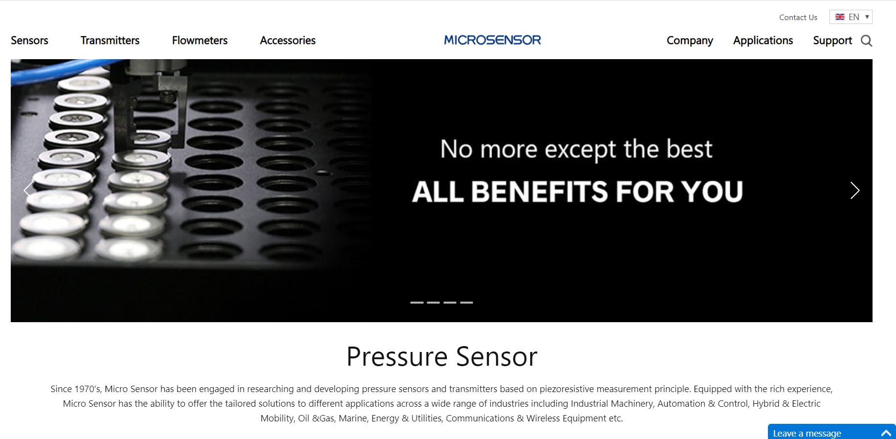 Differential Pressure Transmitters and Transducers | MicroSensor