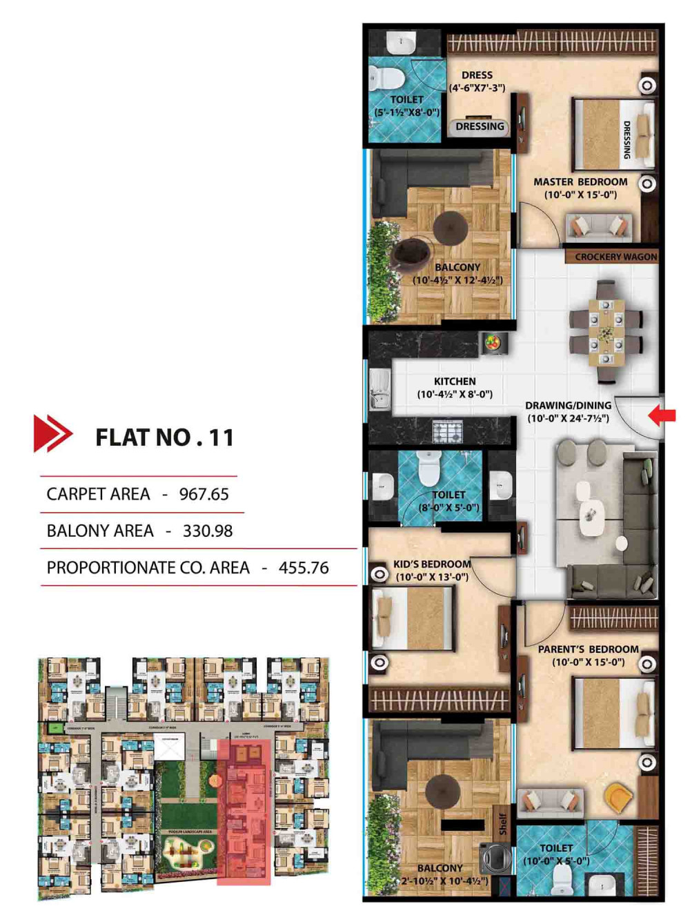 Nri Proxima: 3 BHK Apartments/ luxury flats in Jaipur