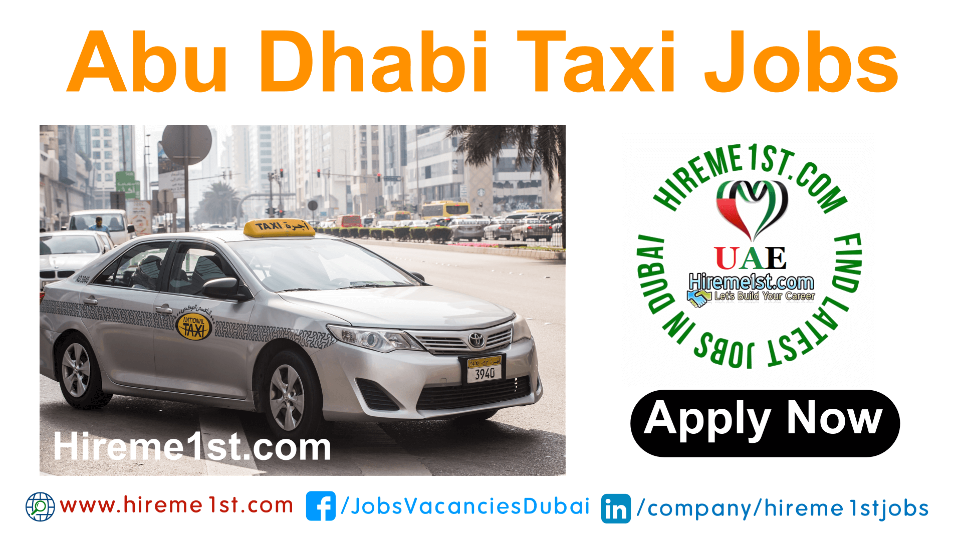 Abu Dhabi Taxi Jobs - Apply For Taxi Driver Jobs in Abu Dhabi