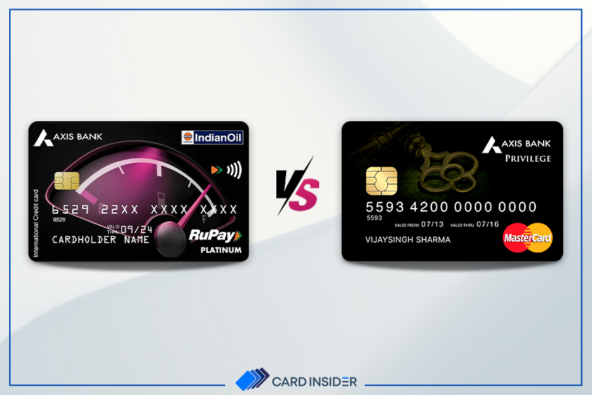 Indian Oil Axis Bank Credit Card vs Axis Bank Privilege Credit Card