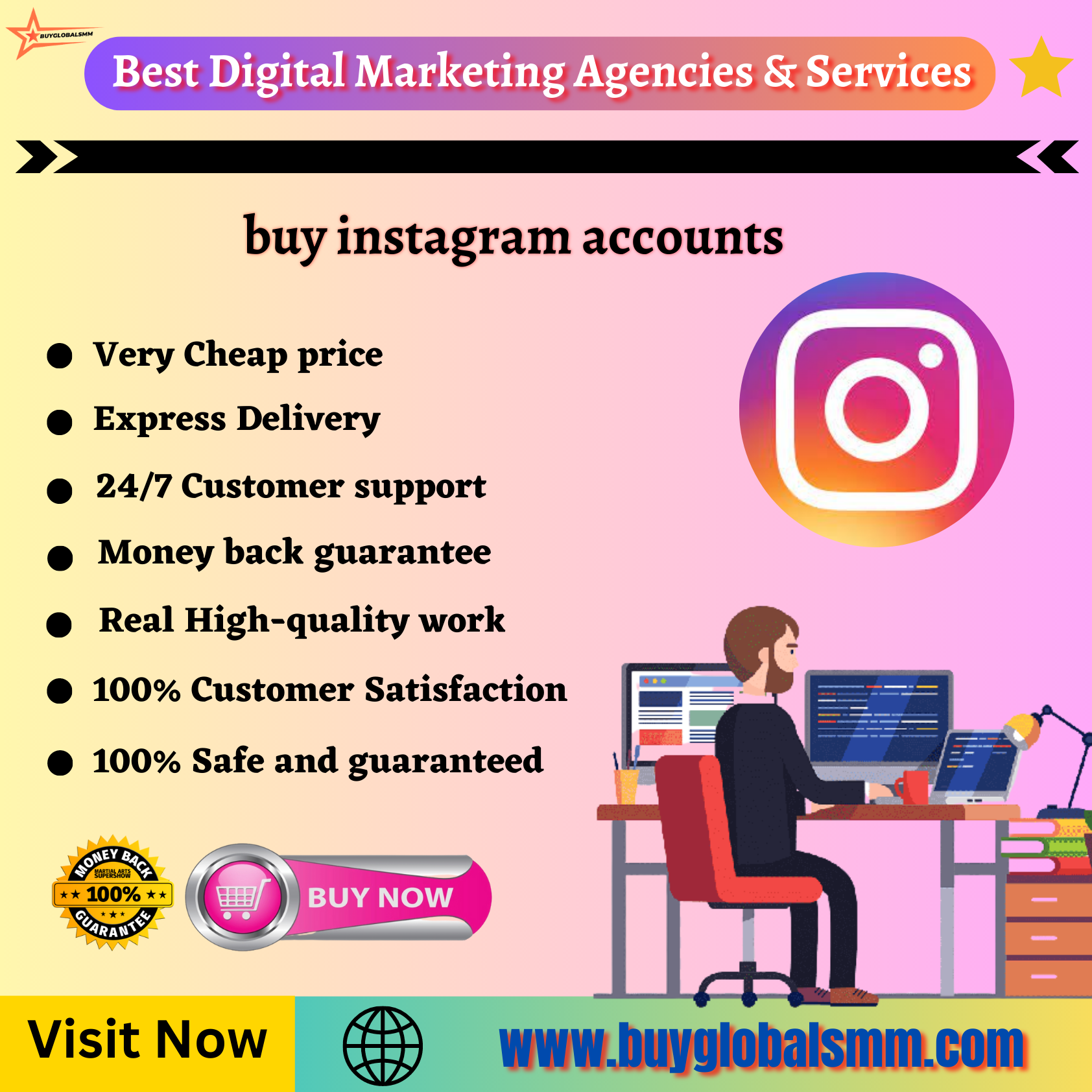 buy instagram accounts-100% best service, and cheap...
