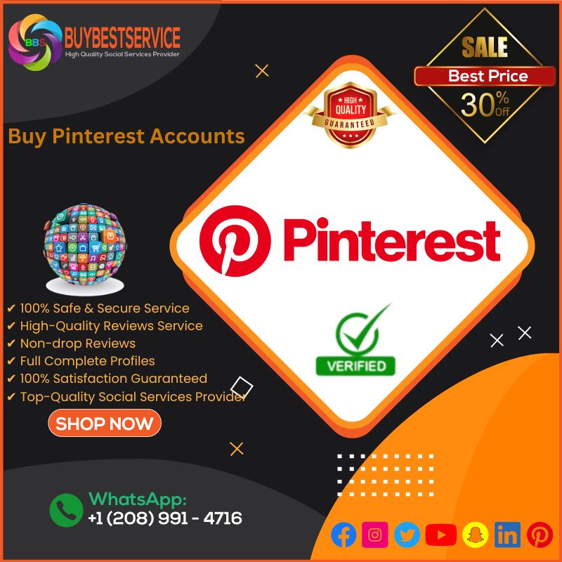 Buy Pinterest Accounts - 100% Email Verified Accounts
