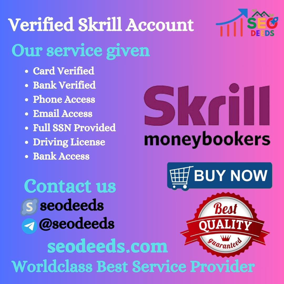Buy Verified Skrill Account - 100% Verified & Safe Accounts