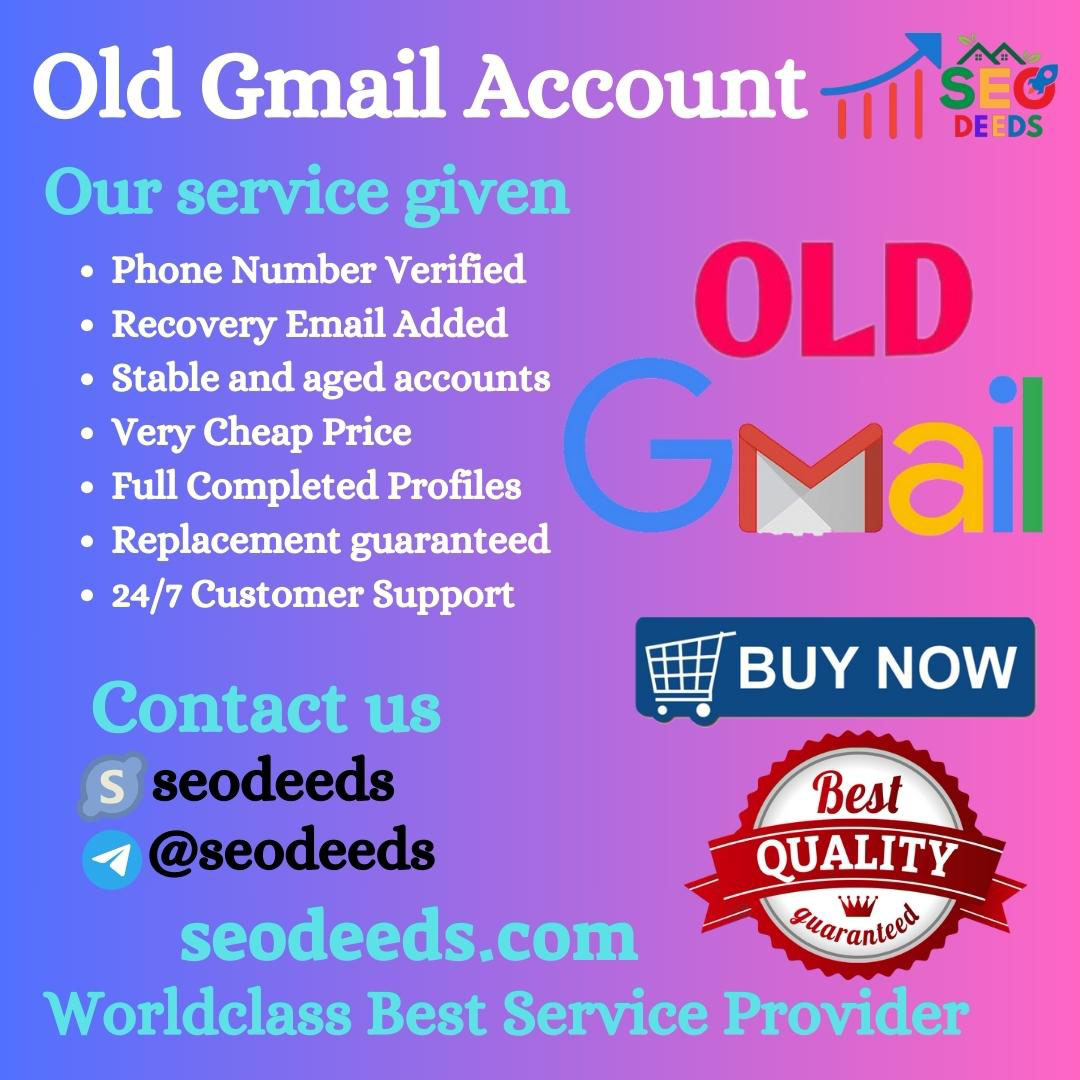 Buy Old Gmail Accounts - 100% Manual & Non-Drop Reviews.