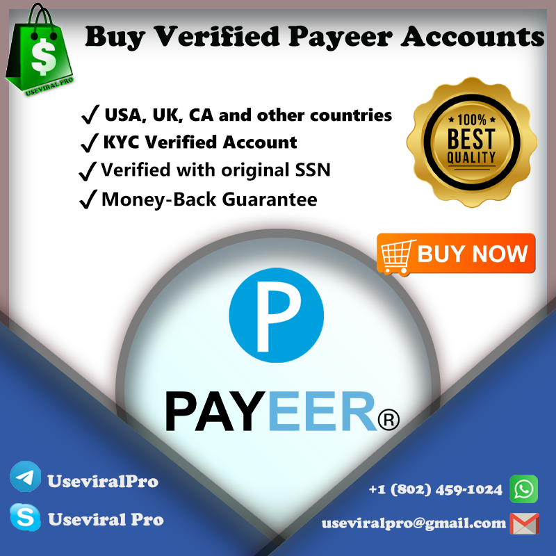 Buy Verified Payeer Accounts - Full USA UK Bank Verified Acc