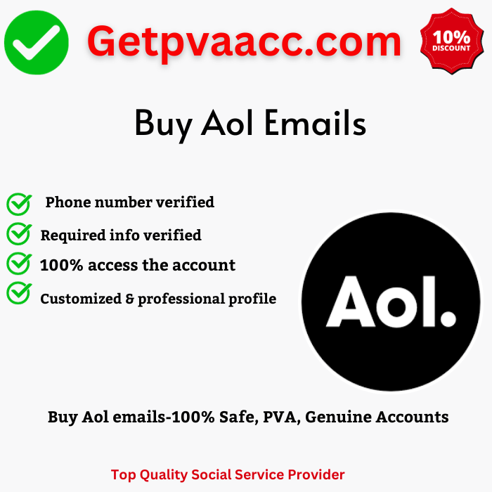 Buy Aol emails-100% Safe, PVA, Genuine Accounts