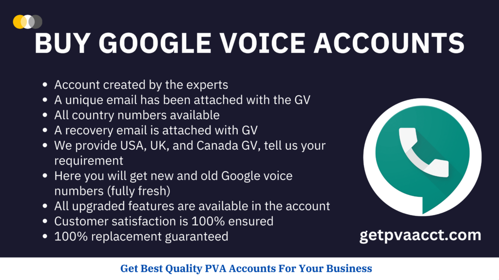 Buy Google Voice Accounts & Number 100% Safe & Verified