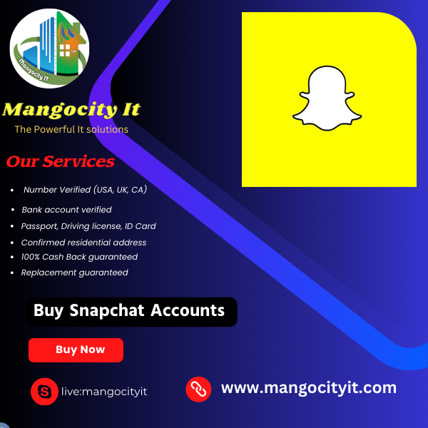 Buy Snapchat Accounts | MangoCity IT 5 Star Positive