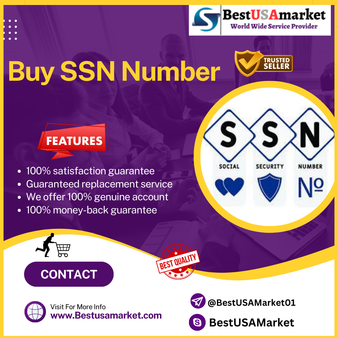 Buy SSN Number -Get USA Real SSN number.