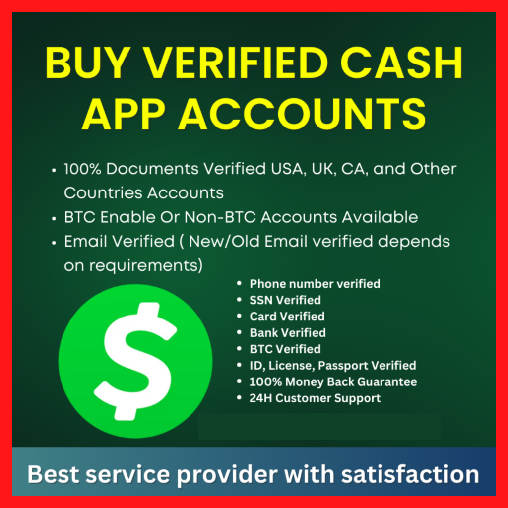 Buy Verified Cash App Accounts- BTC Active and Fully Verified