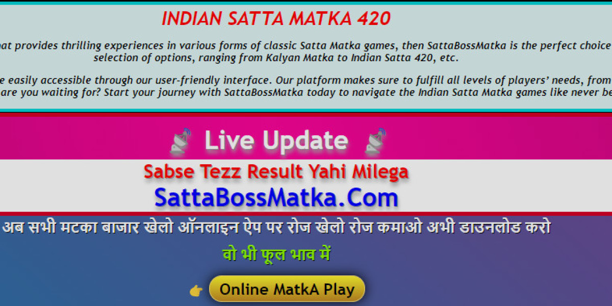 Welcome to the World of Indian Satta with Sattabossmatka!