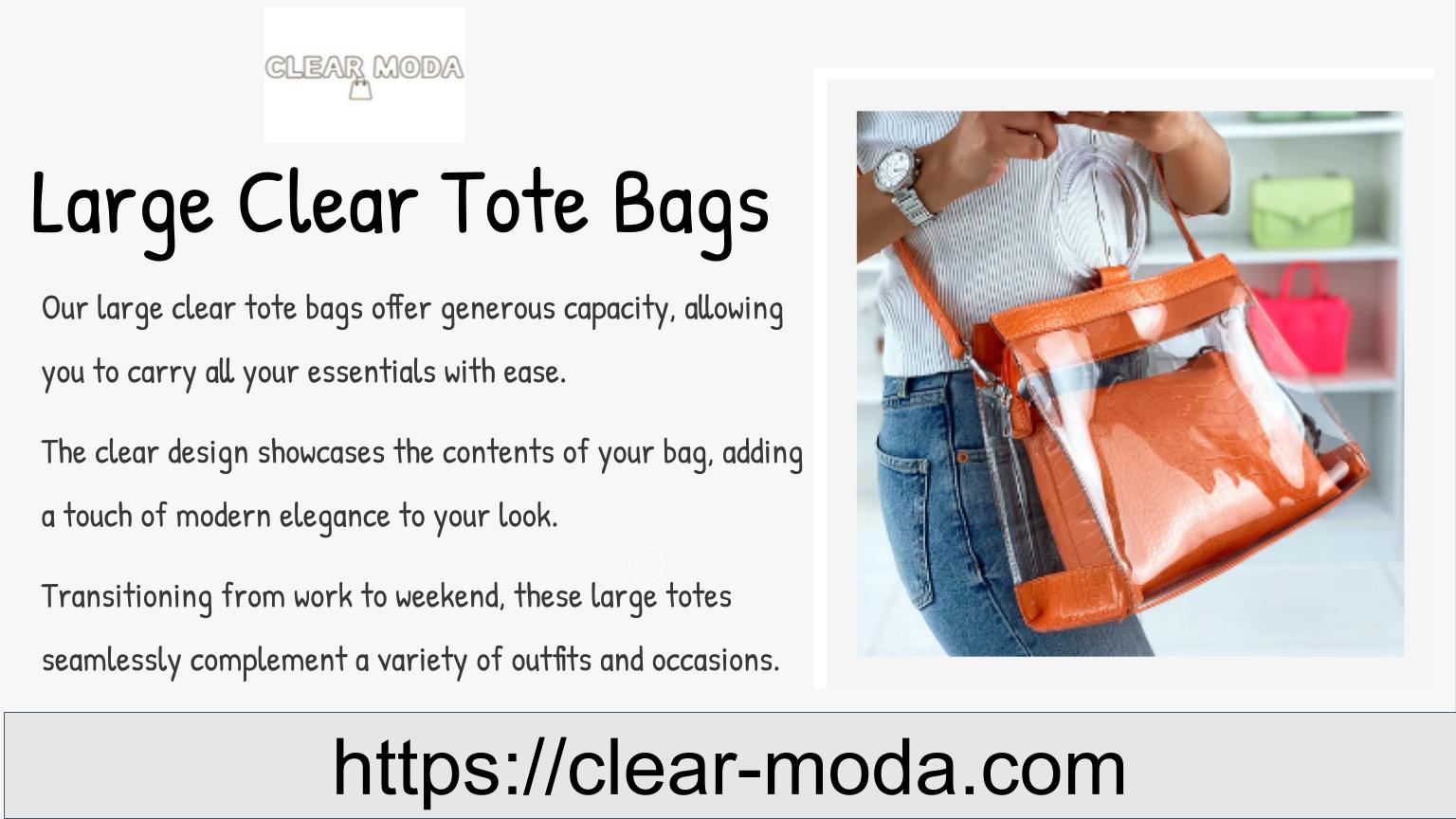 Versatile Large Clear Tote Bags for All Your Needs - Gifyu