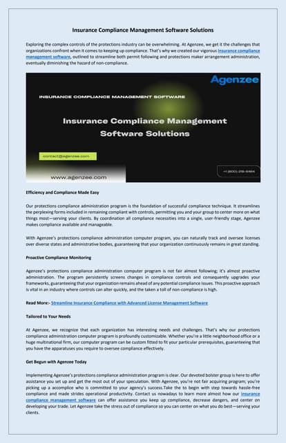 Top Insurance Compliance Management Software Tools | PDF