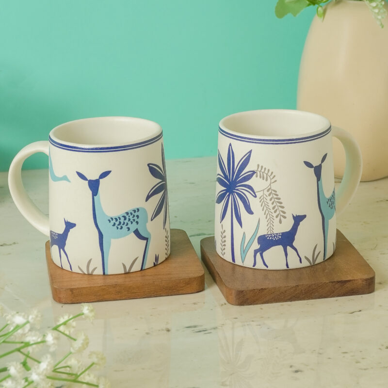 Ceramic Coffee Mug- The Bush (Set of 2) - House of Mishka