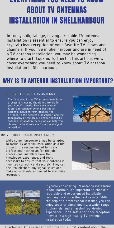 TV antennas installation in Shellharbour