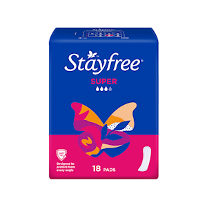 Stayfree Super Pads without Wings | 18 Pack | Livingstone -