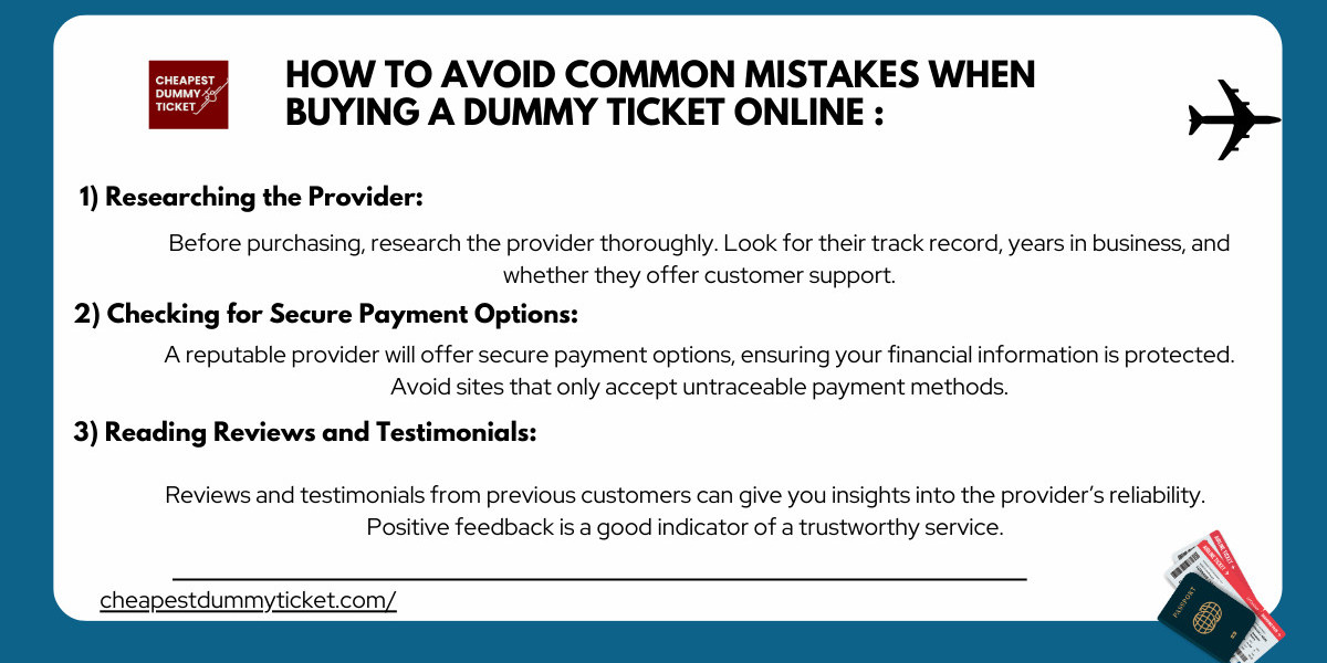 How to Avoid Common Mistakes When Buying a Cheapest Dummy Ticket Online