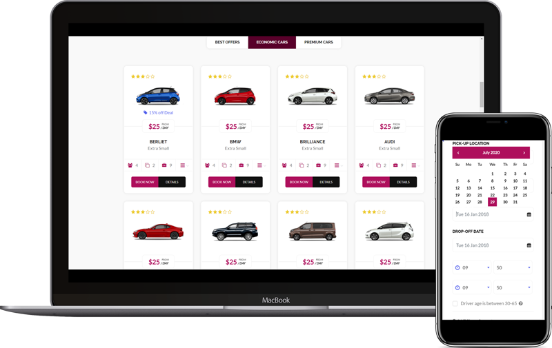 Online          car rental management software & system - Rent Rabbit