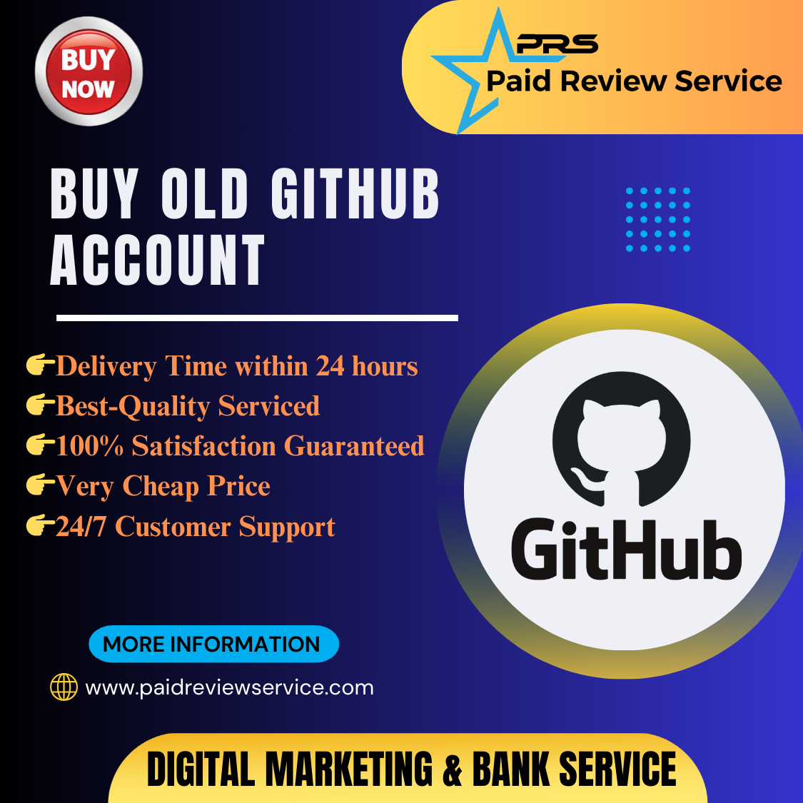 Buy Old Github Account - Paid Review Service