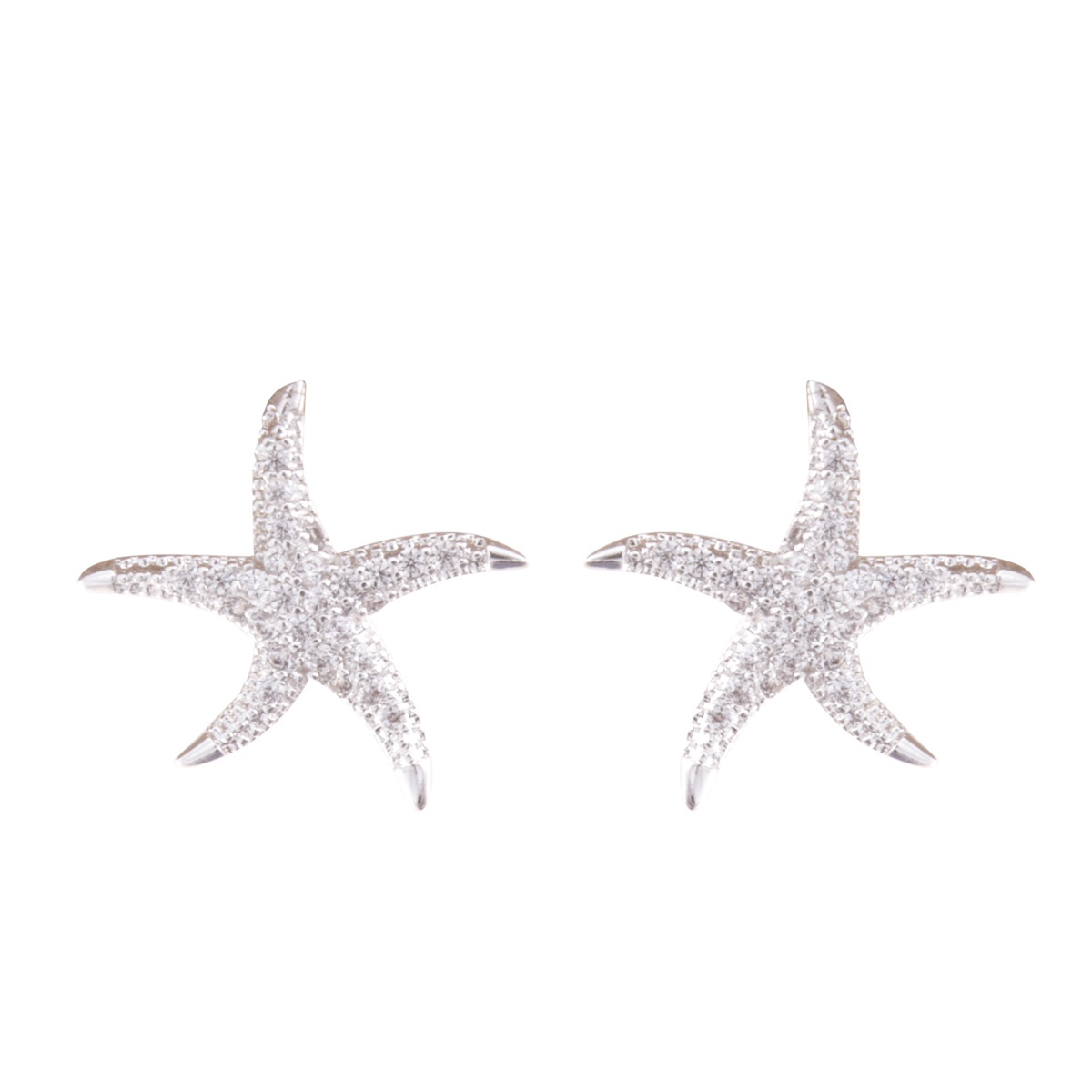 Mini starfish earrings Silver - Amanda Blu