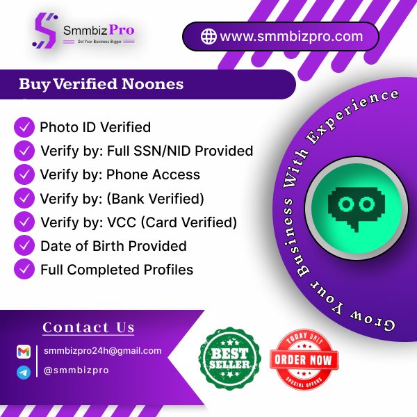 Buy Verified Noones Accounts in 2024 - Smm Biz Pro