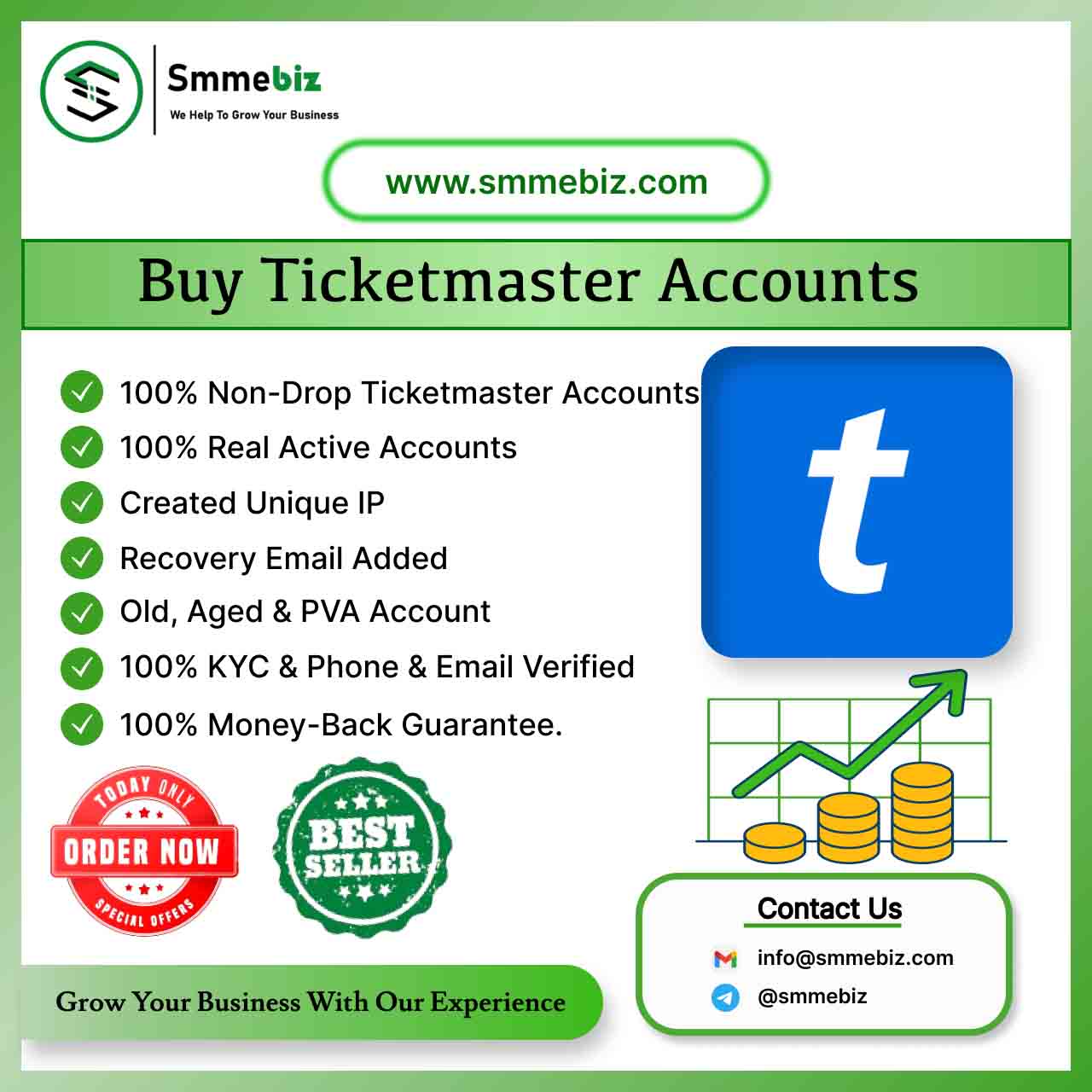 Buy Ticketmaster Real accounts 100% verified - Smme Biz