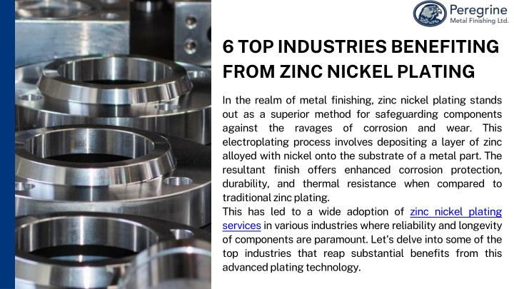 6 Top Industries Benefiting from Zinc Nickel Plating