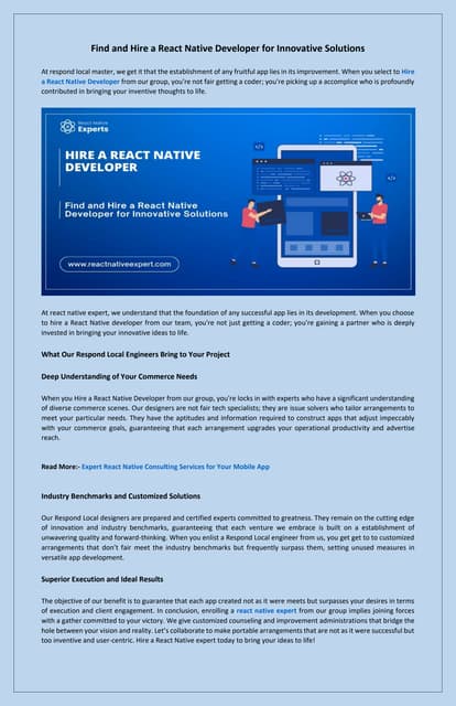 Find and Hire a React Native Developer for Innovative Solutions.pdf