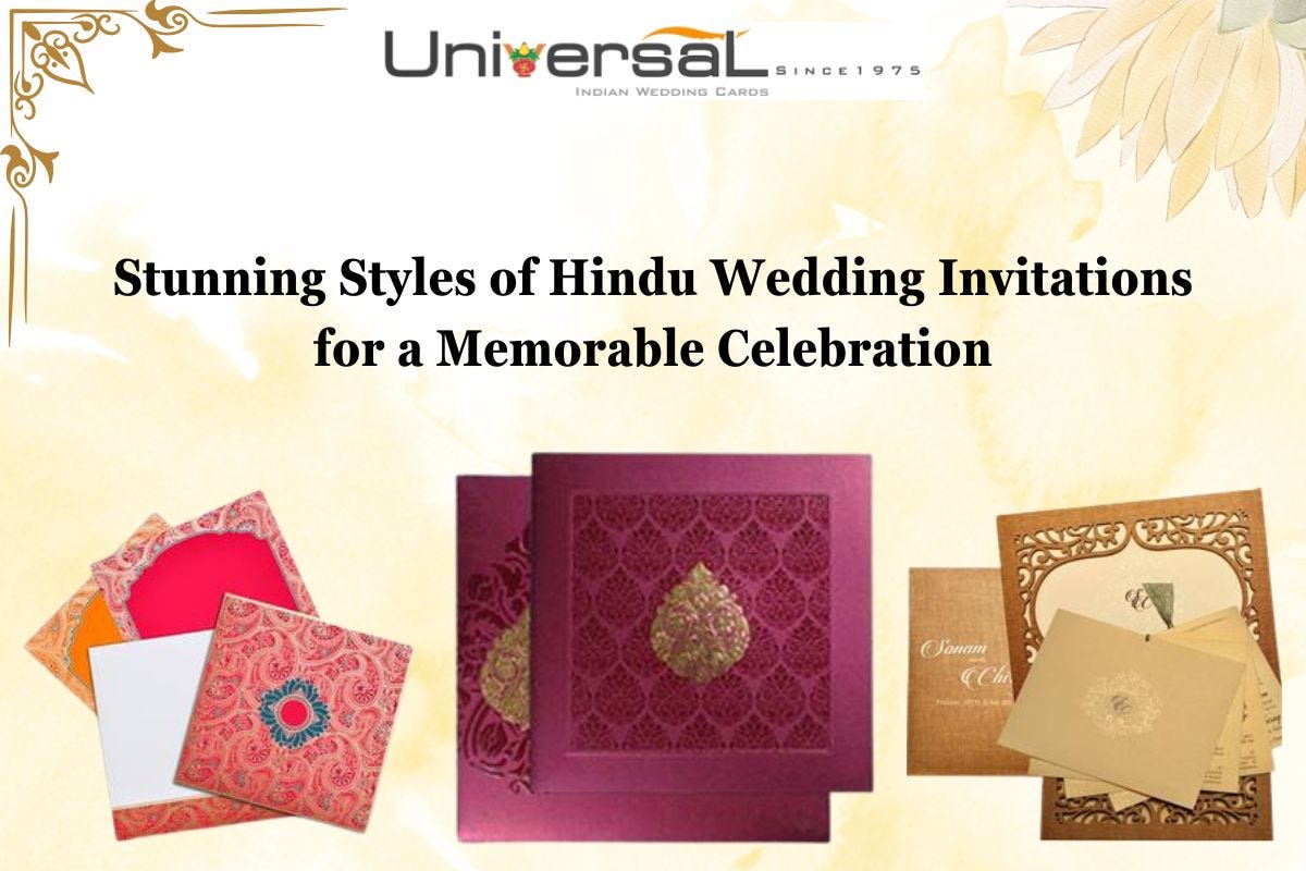 Stunning Styles of Hindu Wedding Invitations for a Memorable Celebration