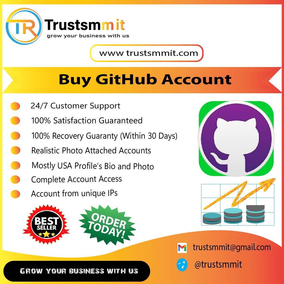 Buy GitHub Account - Trusted site Trustsmmit