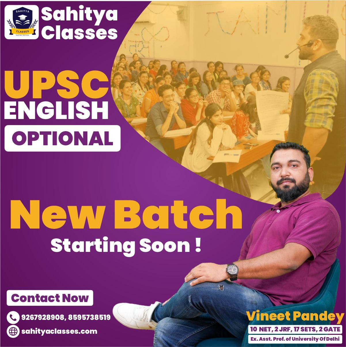 Best UPSC Optional English Literature Coaching Institute in Delhi - Sahitya Classes