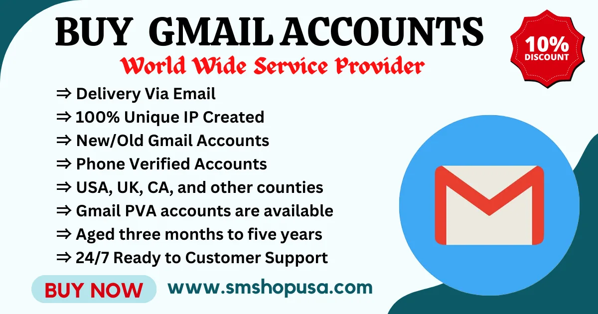 Buy Old Gmail Accounts | Bulk Aged Gmail for Business | by SM SHOP USA | Dec, 2024 | Medium