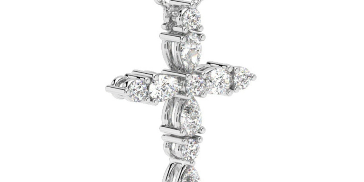 Mens Diamond Cross Necklace