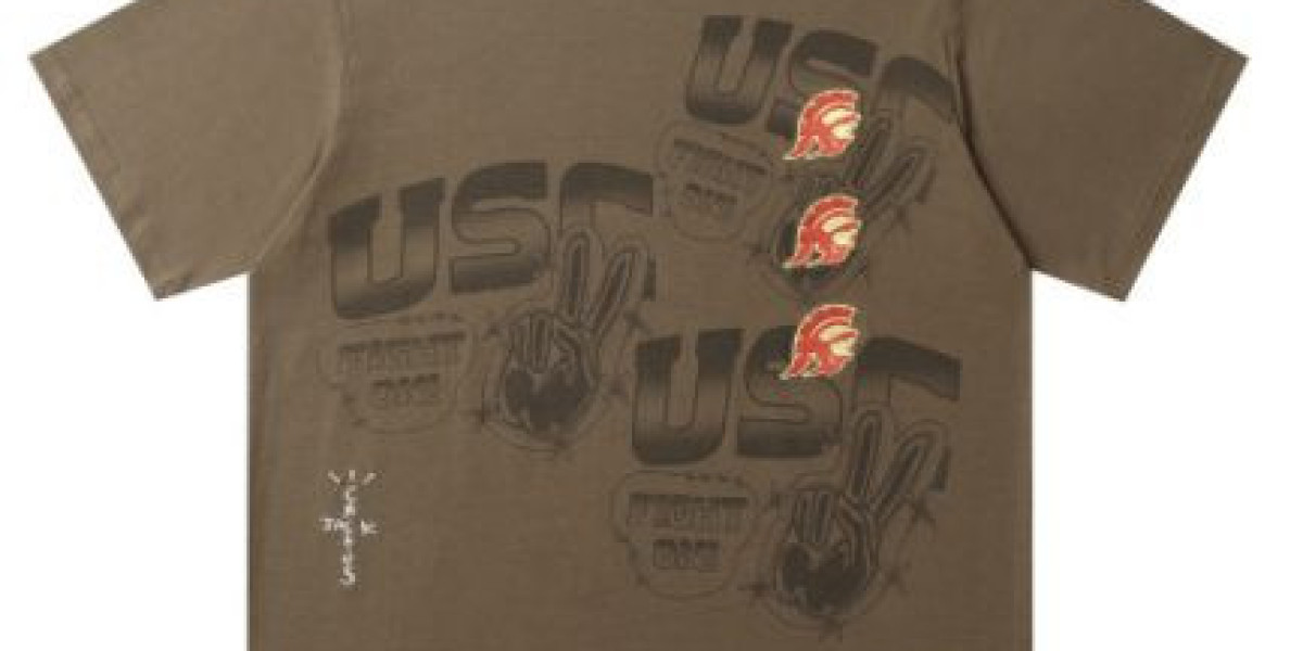 Exploring the Iconic Travis Scott x Mitchell & Ness USC Trojans Seal T-Shirt