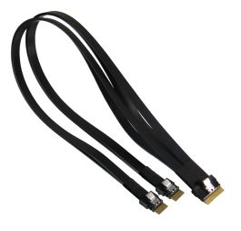 ‌Slimline SAS (SFF-8654) 8i to Slimline SAS (SFF-8654) 4i 2-Port Y-Cable